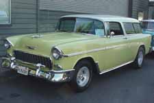 Clean 1955 Chevy Bel Air Nomad Wagon in Rare Lemony Yellow Paint Color 